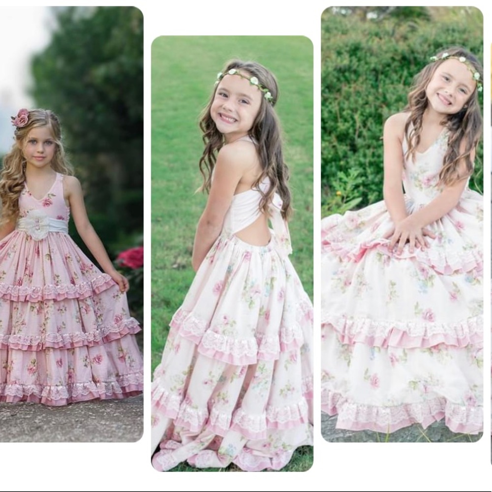 Her rose garden frock dress- Doll cake size 6